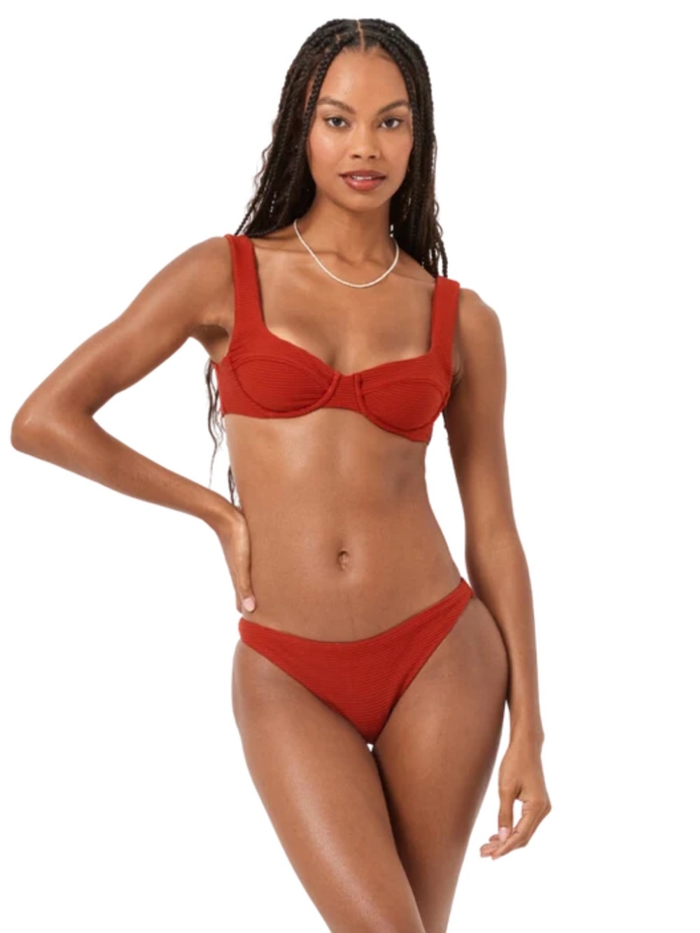 L*Space Underwire Bikini Top and Cheeky Bottom in Redwood SET